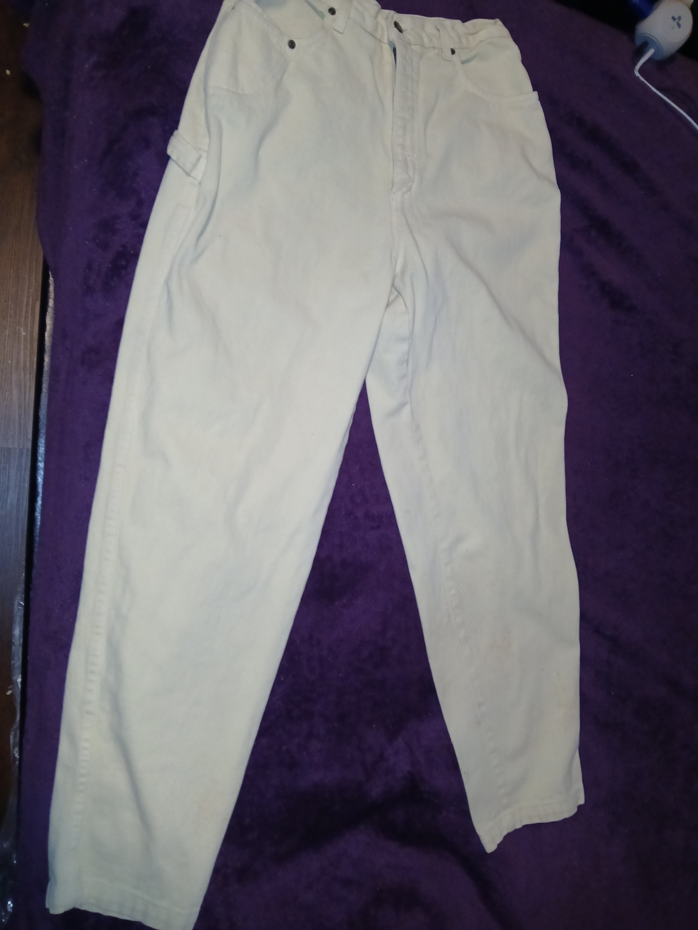 Christopher & Banks Women's Light Yellow Painters Pants